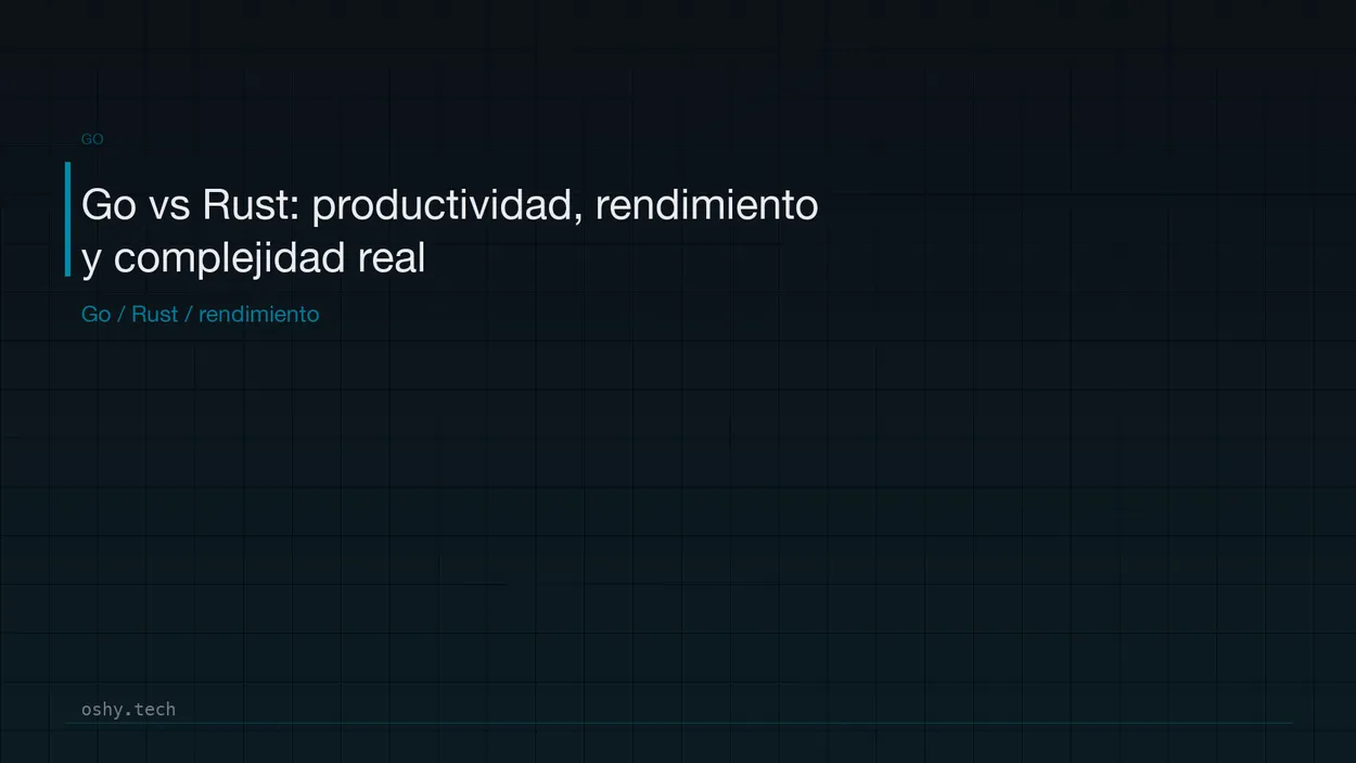 Cover for Go vs Rust: productividad, rendimiento y complejidad real