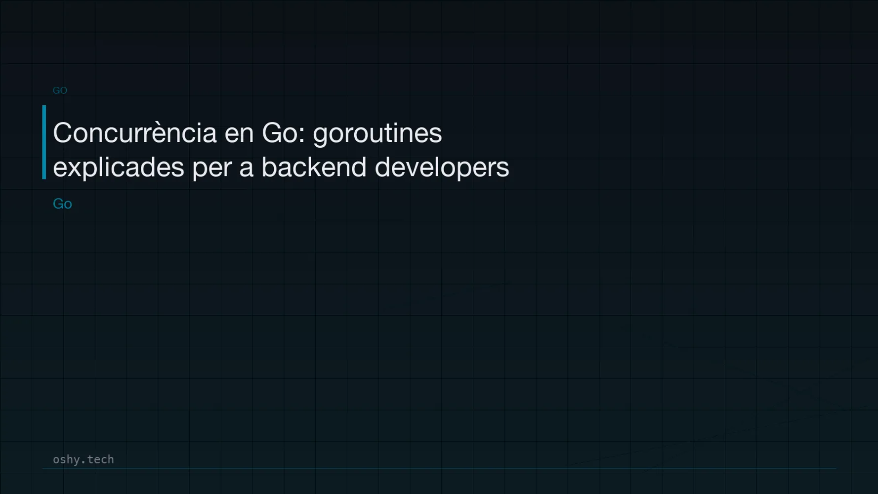 Cover for Concurrència en Go: goroutines explicades per a backend developers