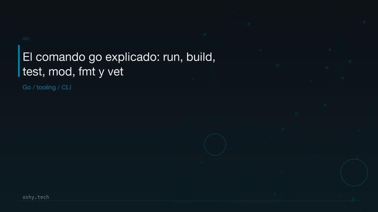 Cover for El comando go explicado: run, build, test, mod, fmt y vet