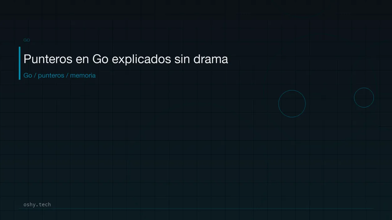 Cover for Punteros en Go explicados sin drama