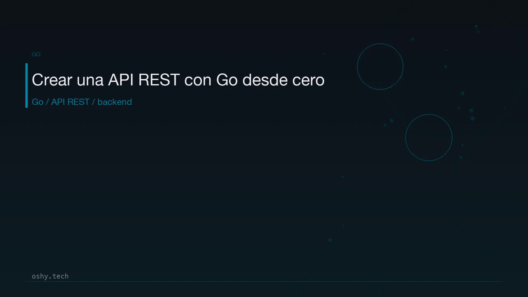 Cover for Crear una API REST con Go desde cero: estructura limpia y código mantenible