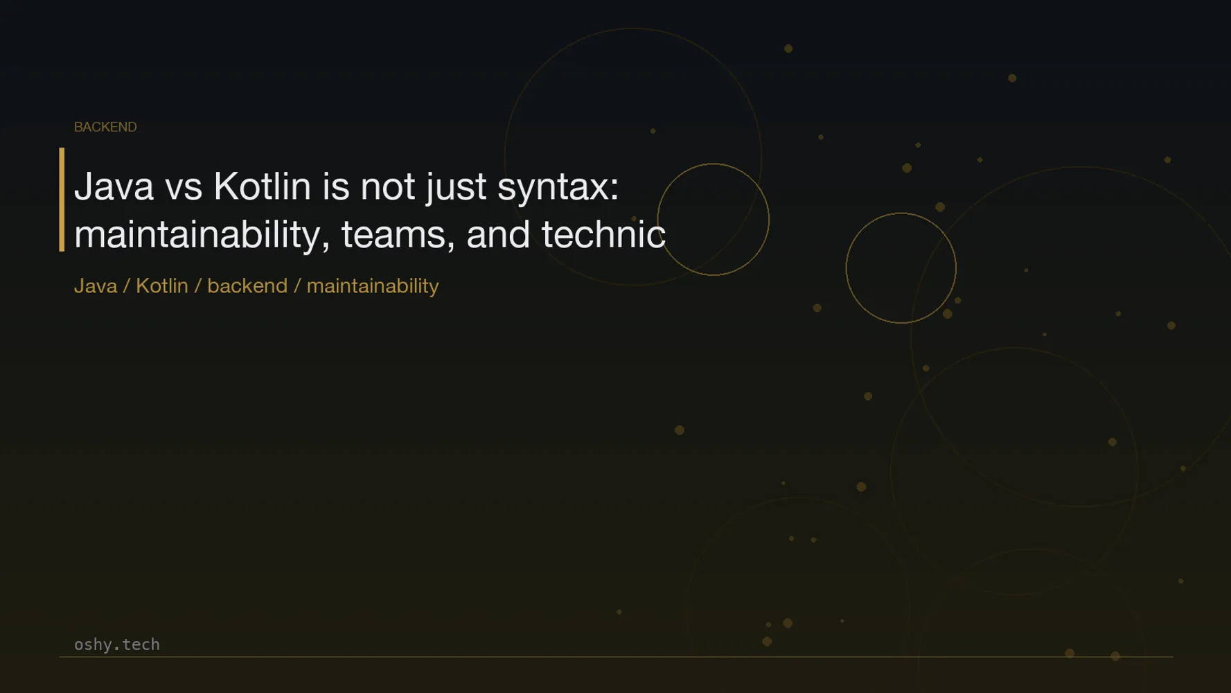 Cover for Java vs Kotlin is not just syntax: maintainability, teams, and technical debt