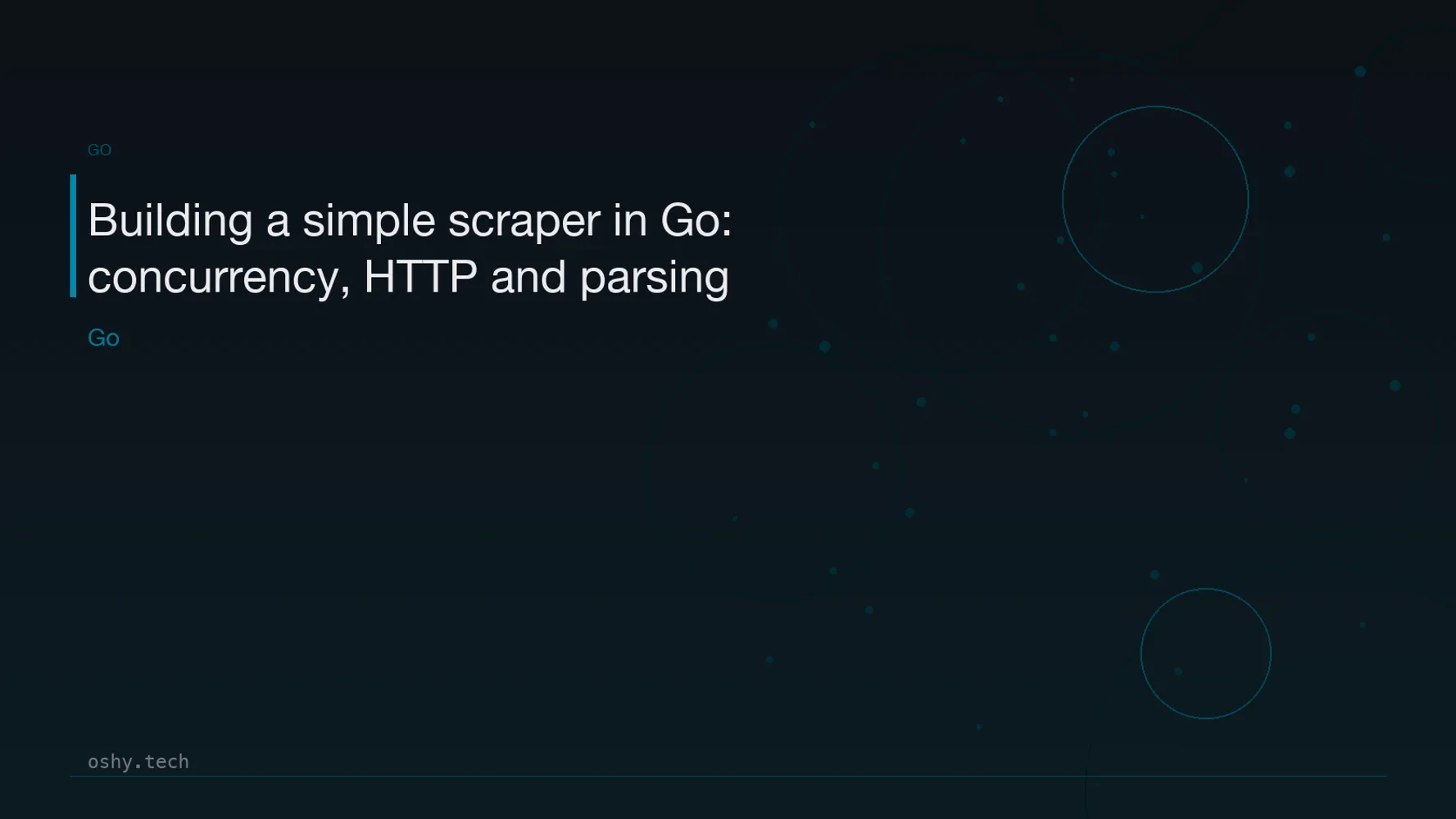 Cover for Building a simple scraper in Go: concurrency, HTTP and parsing