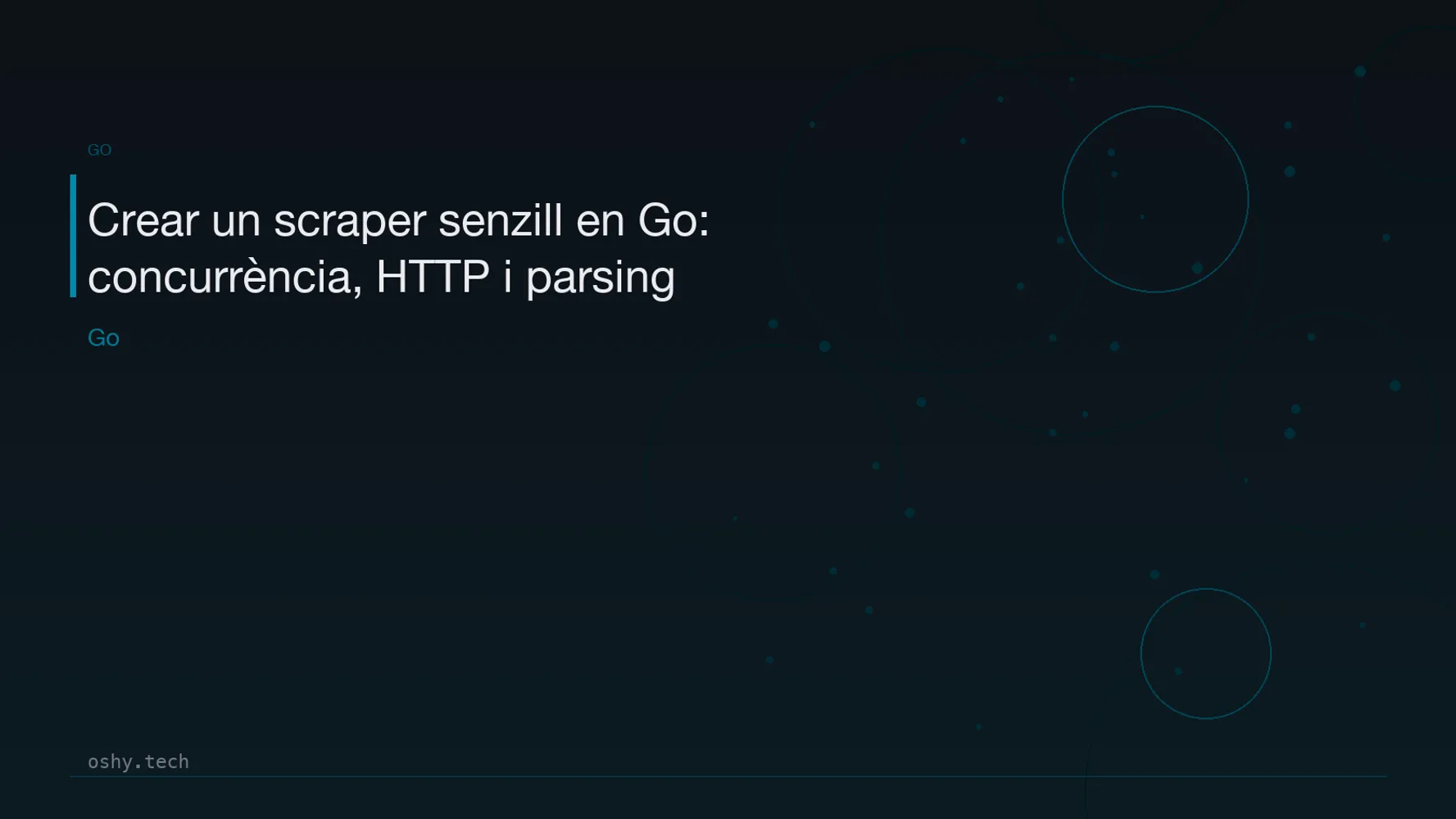 Cover for Crear un scraper senzill en Go: concurrència, HTTP i parsing