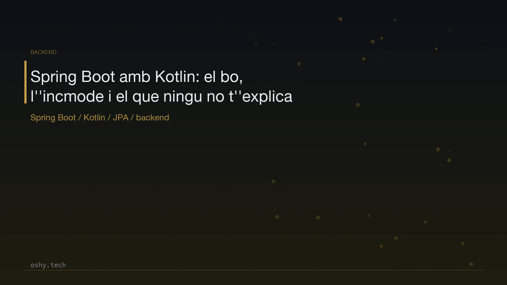 Cover for Spring Boot amb Kotlin: el bo, l'incòmode i el que ningú no t'explica al principi