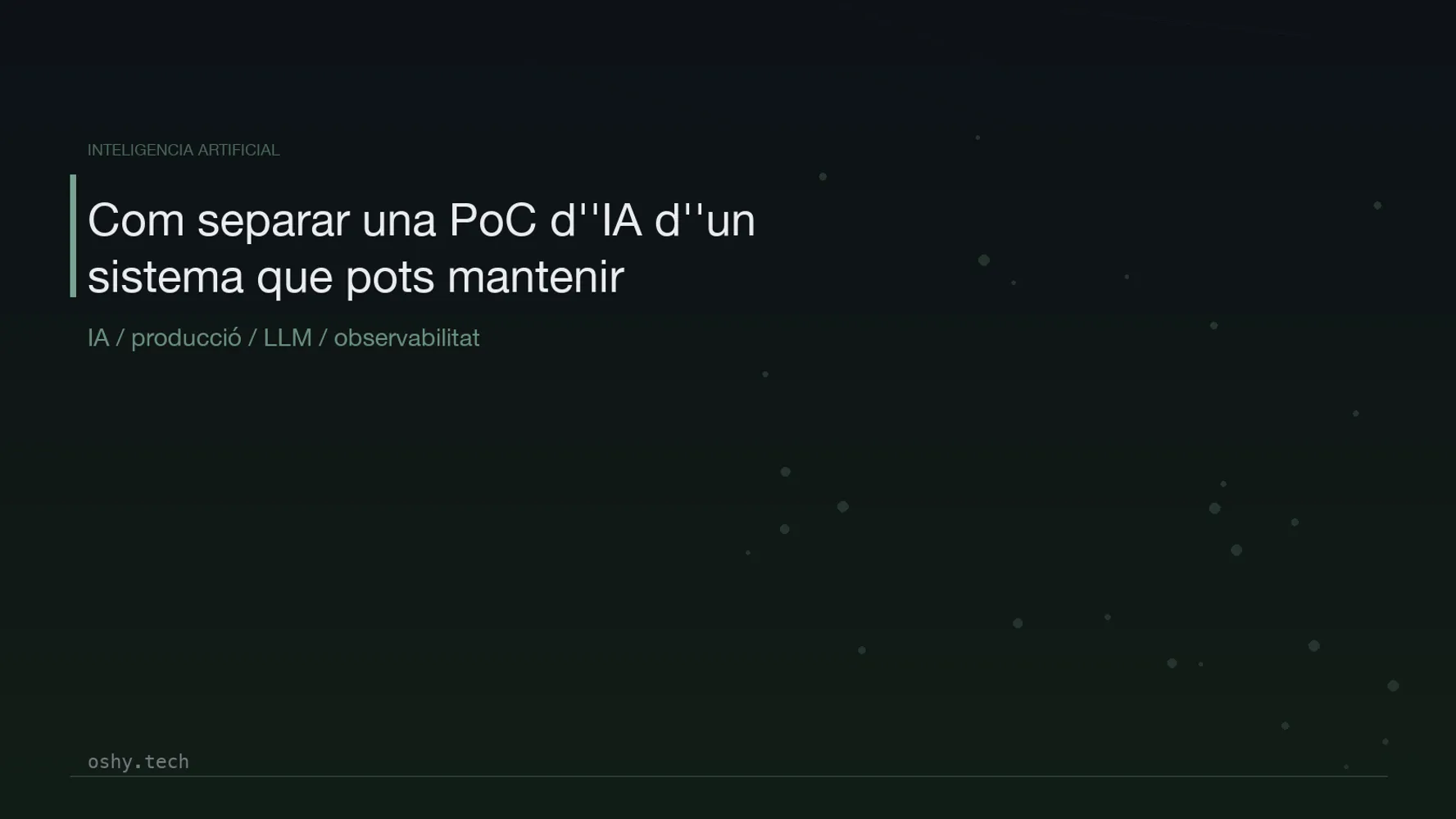 Cover for Com separar una PoC d'IA d'un sistema que pots mantenir