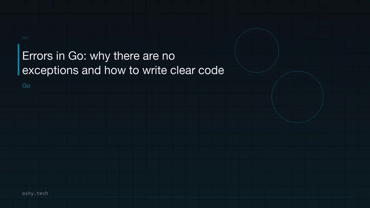 Cover for Errors in Go: why there are no exceptions and how to write clear code
