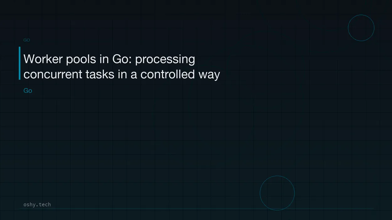 Cover for Worker pools in Go: processing concurrent tasks in a controlled way