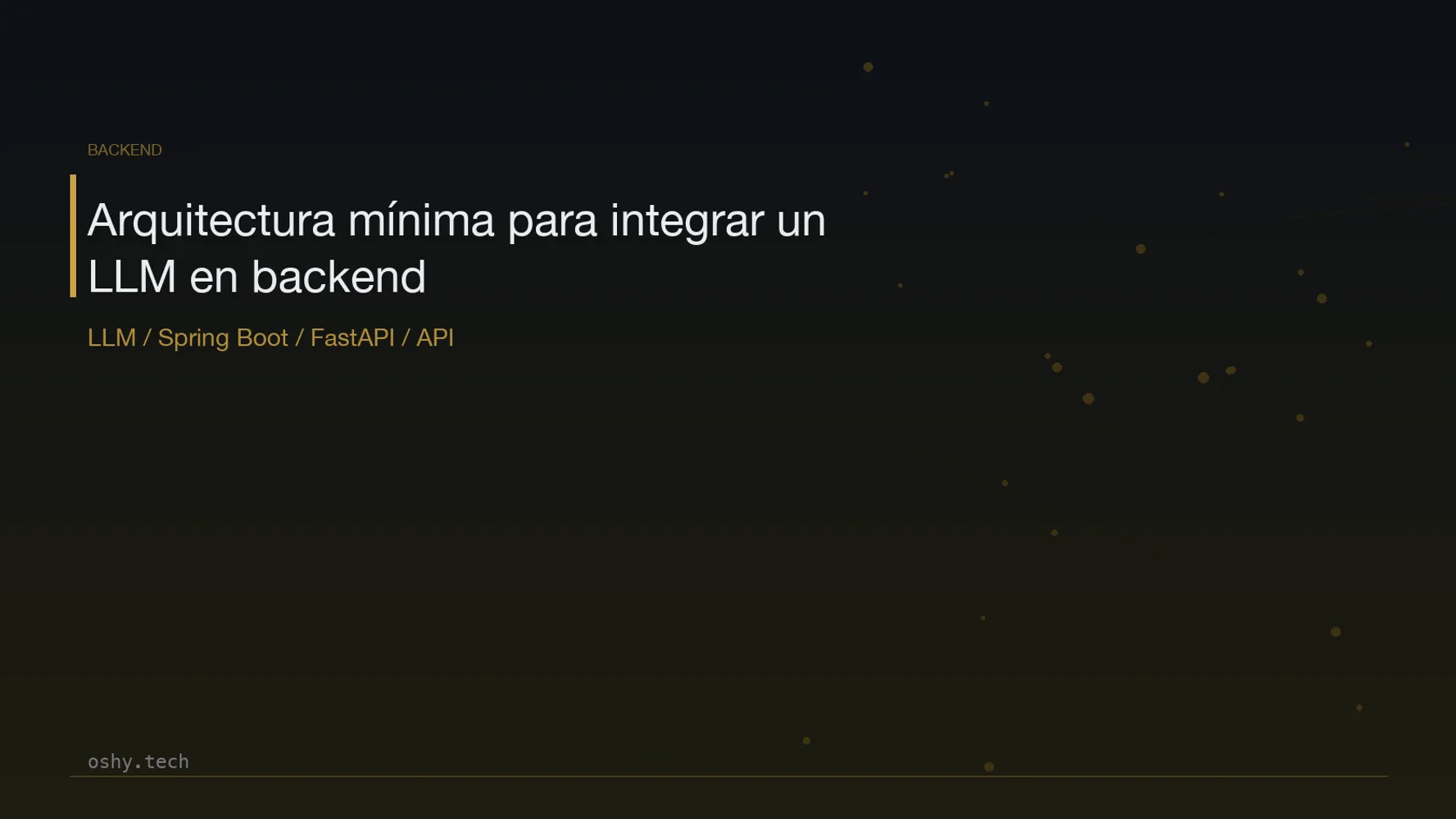 Cover for Arquitectura mínima para integrar un LLM en una aplicación backend