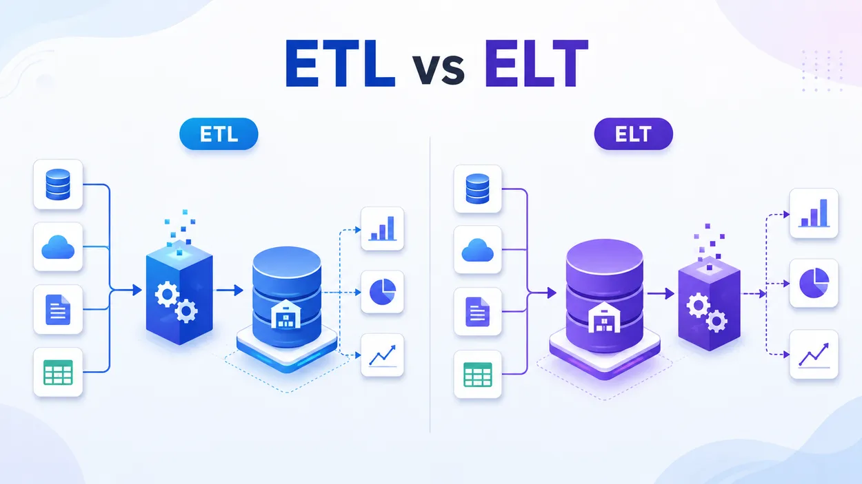 Cover for ETL vs ELT: diferències, exemples i quan utilitzar cada enfocament