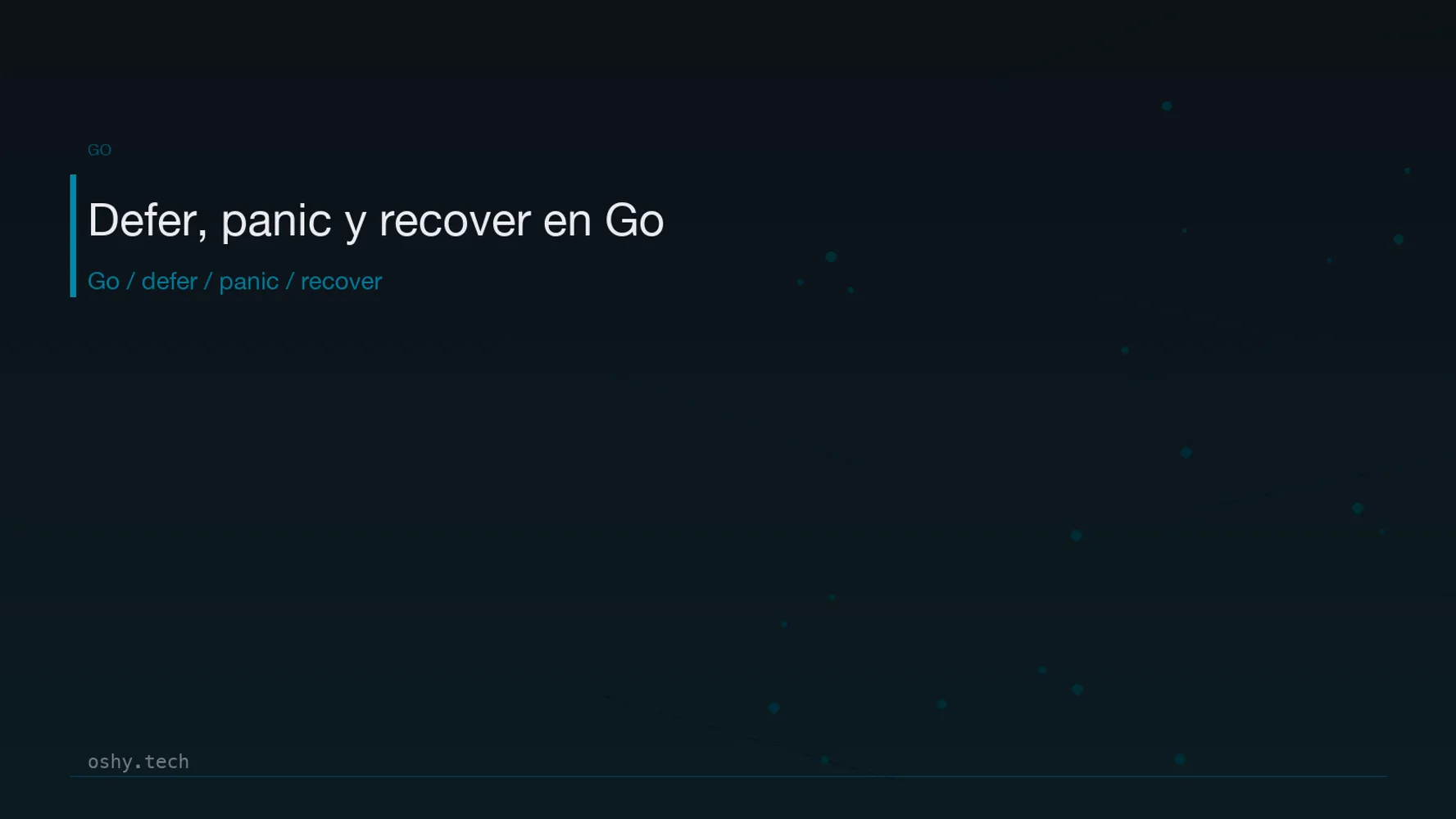 Cover for Defer, panic y recover en Go: cuándo usarlos y cuándo evitarlos