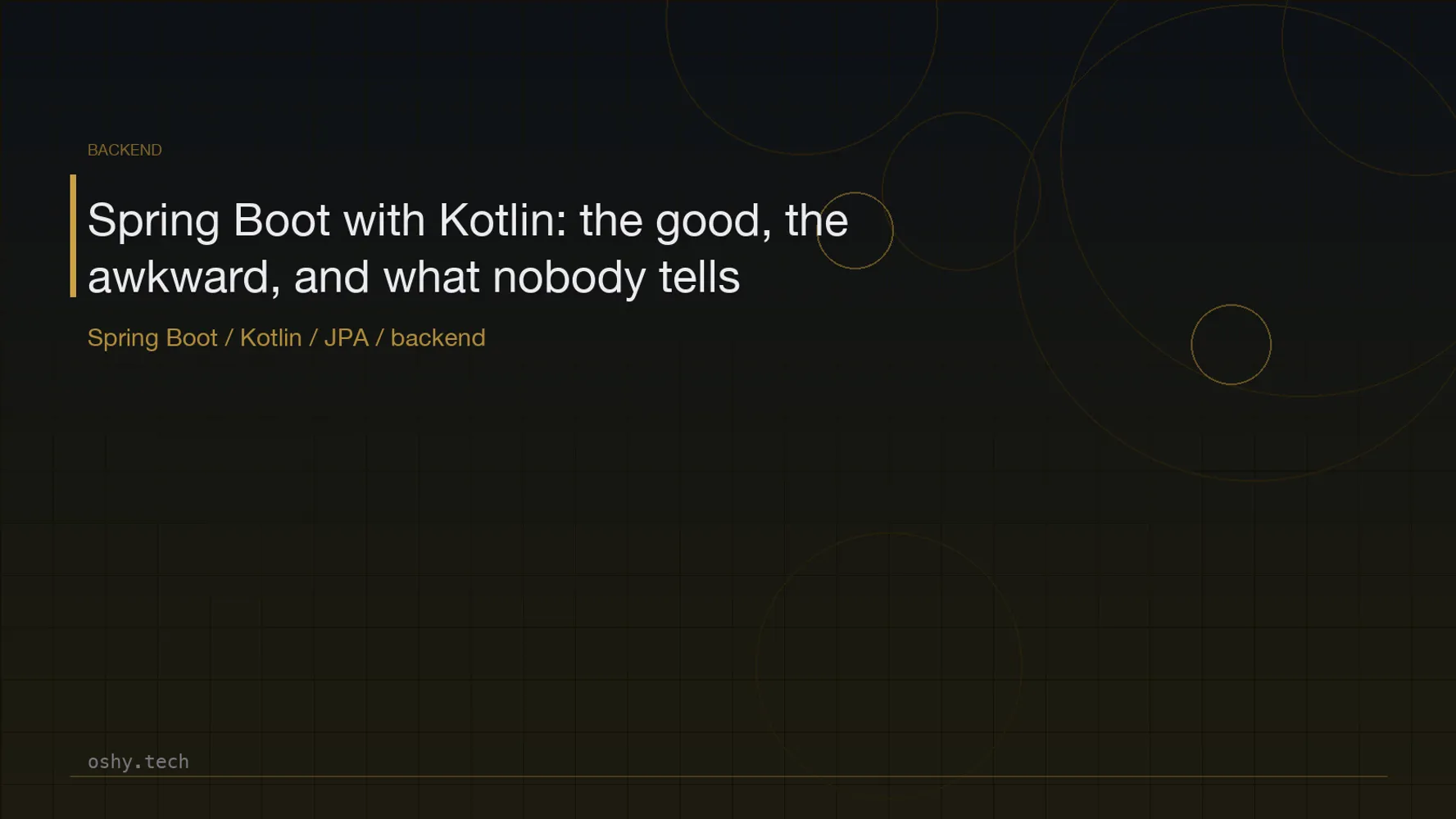 Cover for Spring Boot with Kotlin: the good, the awkward, and what nobody tells you upfront